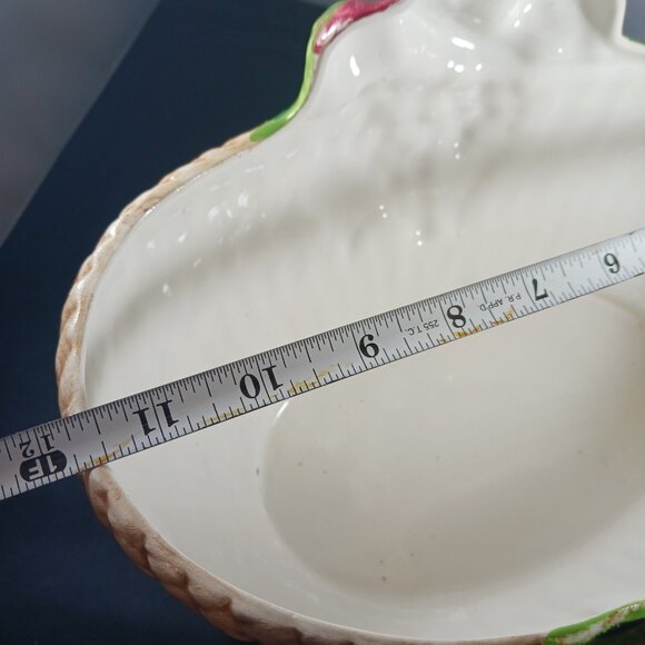 Vintage Italian Bassano Porcelain Fruit Basket Mojalica Style MCM - Picture 8 of 15